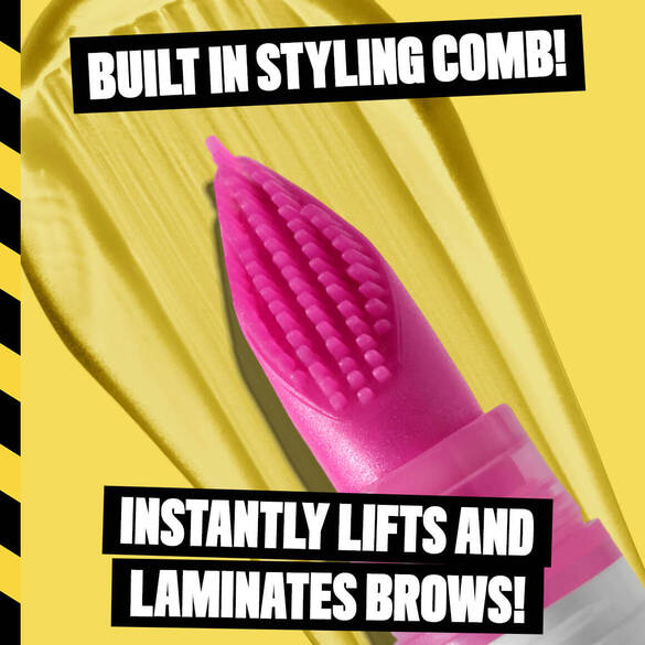 Built in styling comb! Instantly lifts and laminates brows