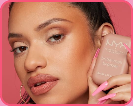 NYX Professional Makeup tutorial showing NYX Professional Makeup Buttermelt Bronzer applied to add warmth to the face