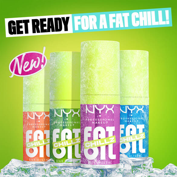 Get ready for a FAT chill! Four new sheer shades. Fat shine. Fat lip-cooling effect.