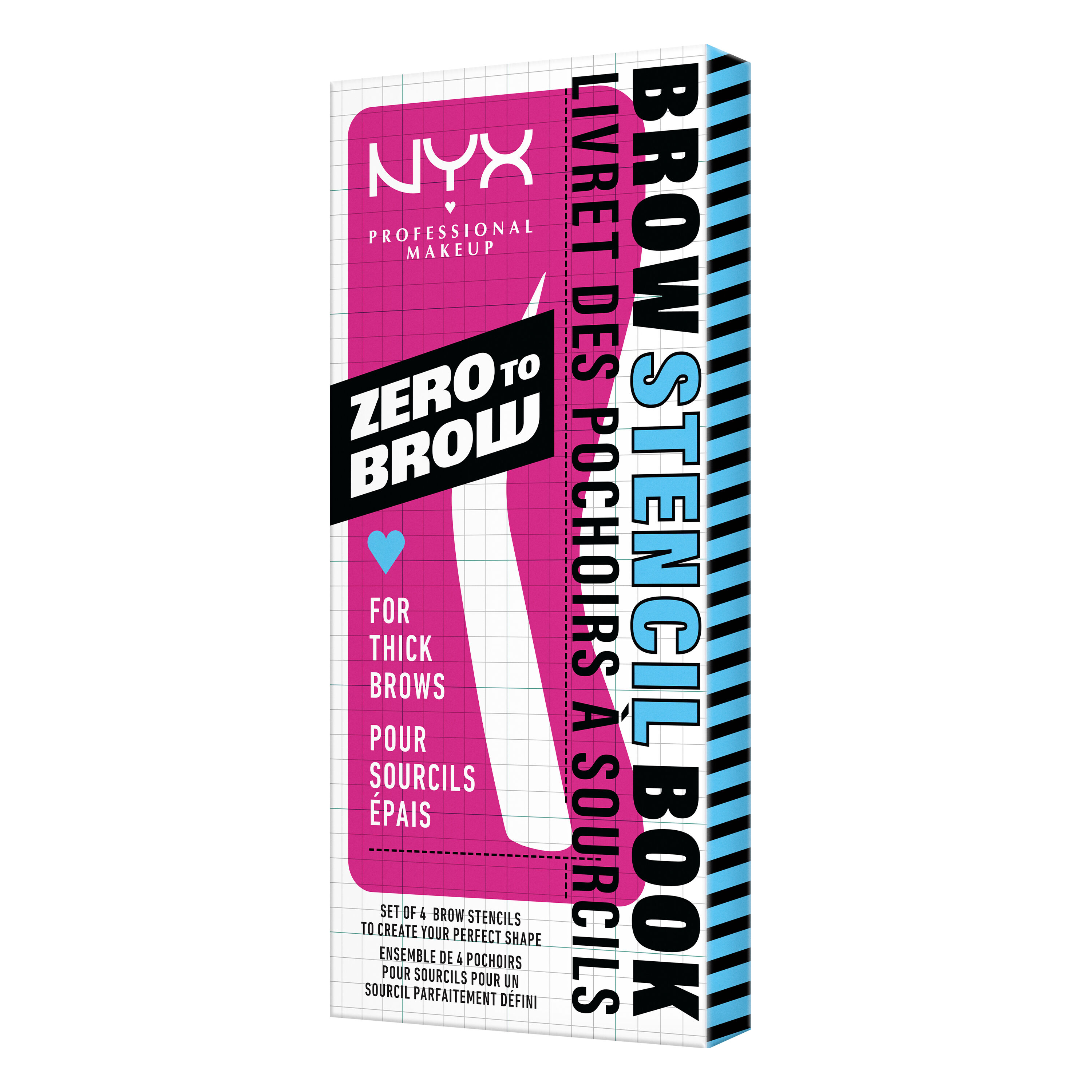 NYX Professional Makeup Zero to Brow Stencil Thick Brow