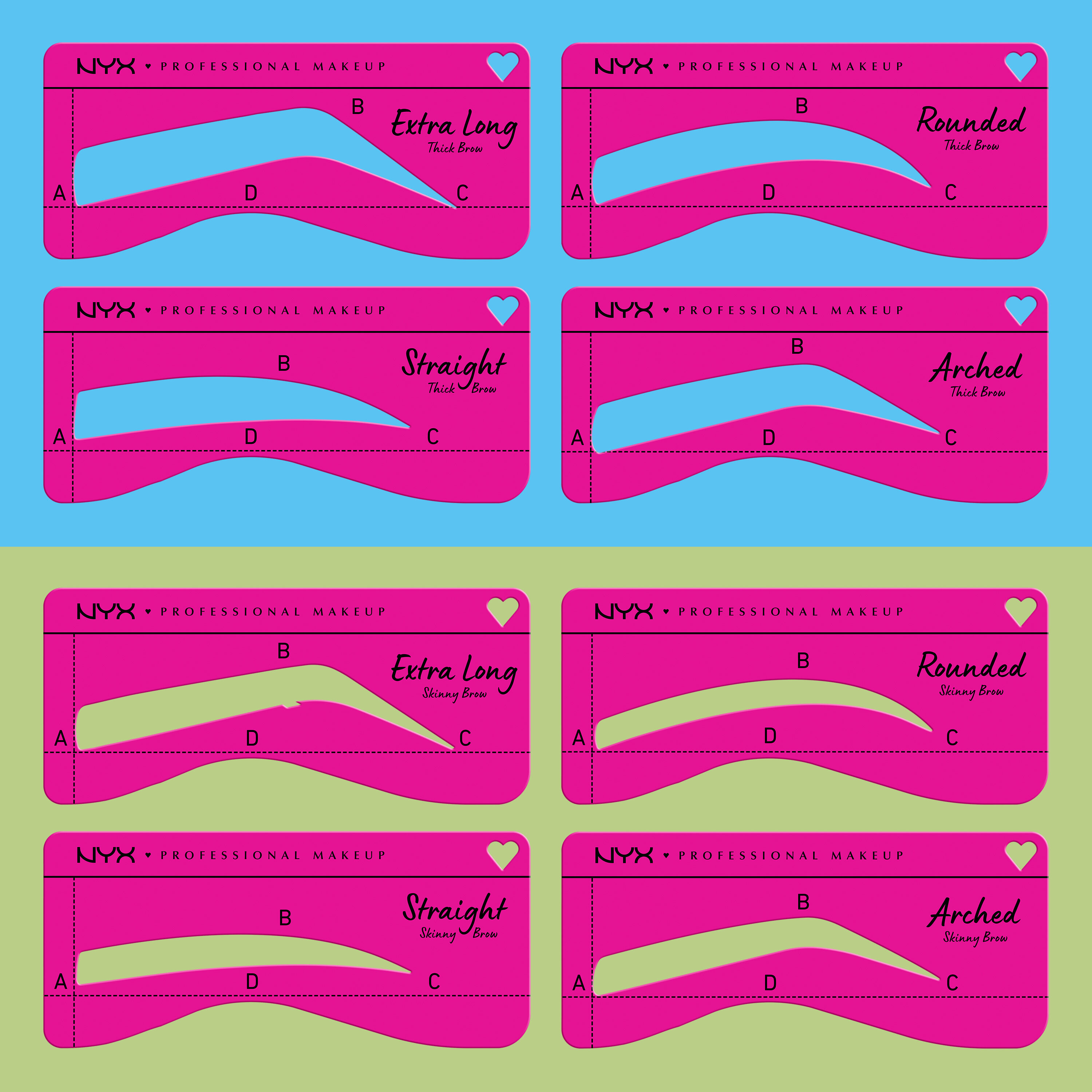 NYX Professional Makeup Zero to Brow Stencil Thin Brow